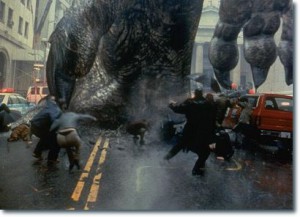 Godzilla auf dem Nachhauseweg